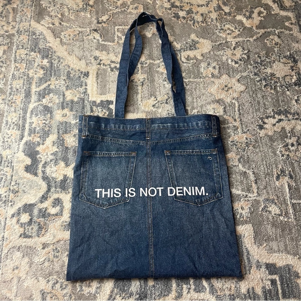 Rag & Bone Miramar Denim Blue Tote Bag